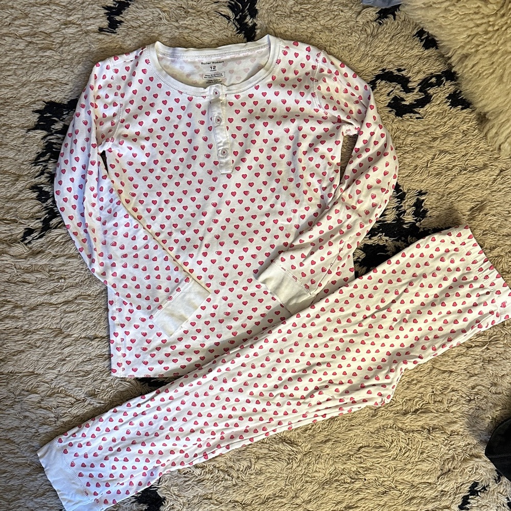 Roller Rabbit Heart Print Kids Pajamas